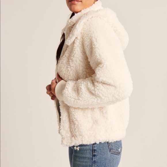 Abercrombie and Fitch Sherpa Full-Zip Jacket NWT - Picture 5 of 9